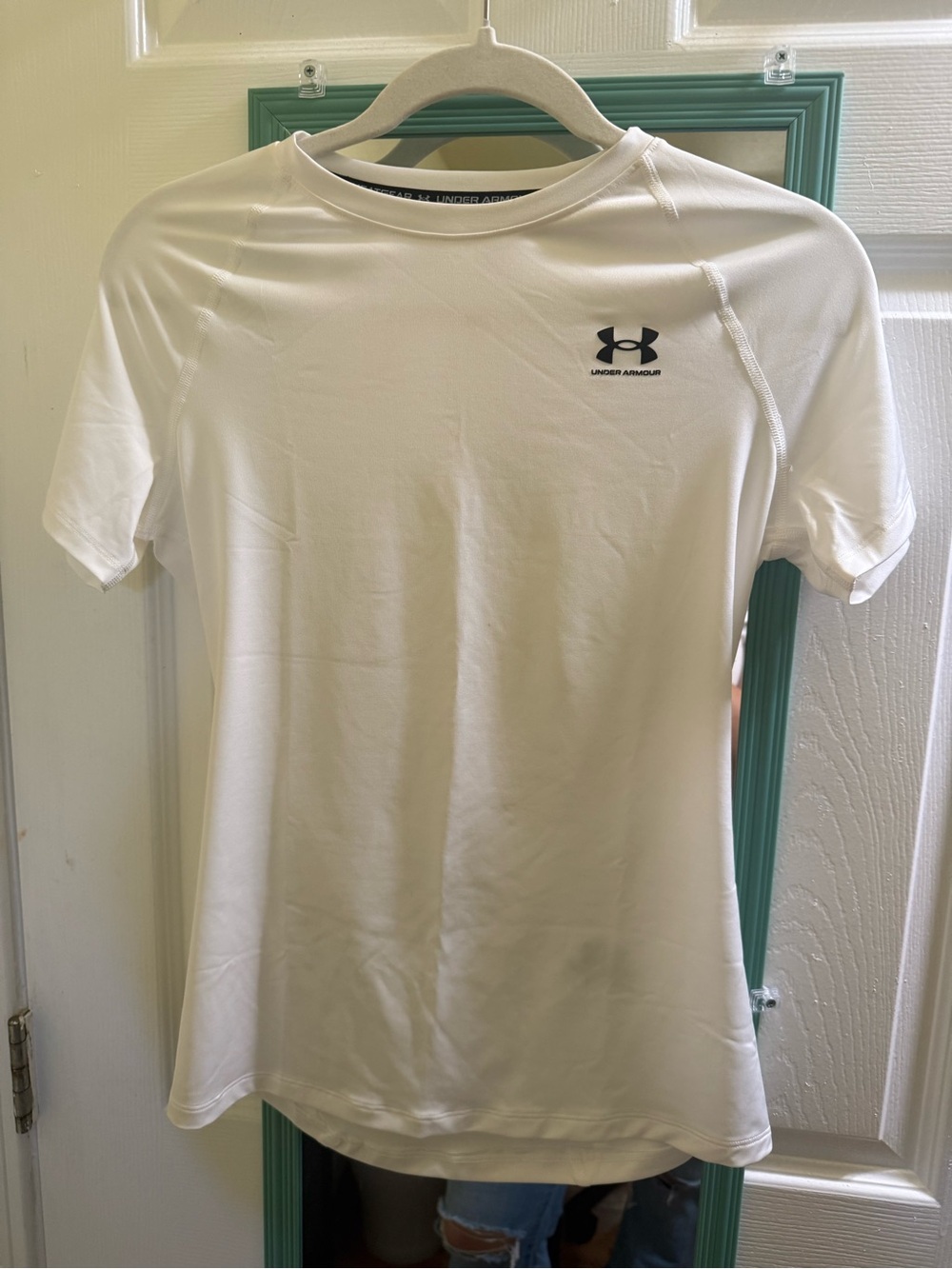 Under Armour White Short Sleeve Logo Tee